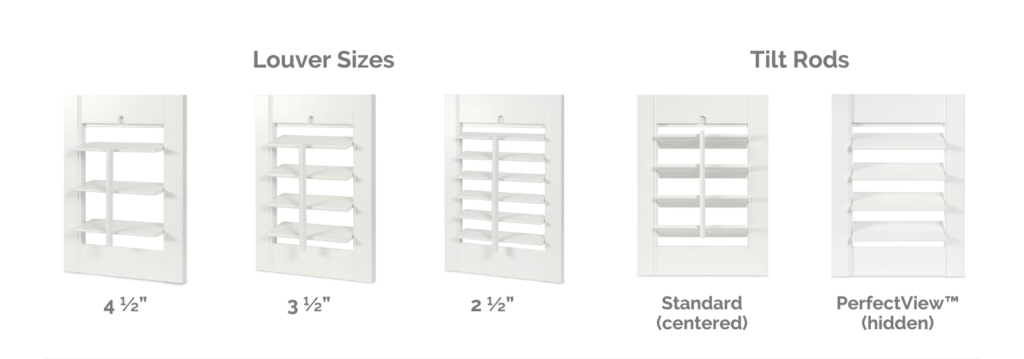 Louver Sizes and Tilt Rods